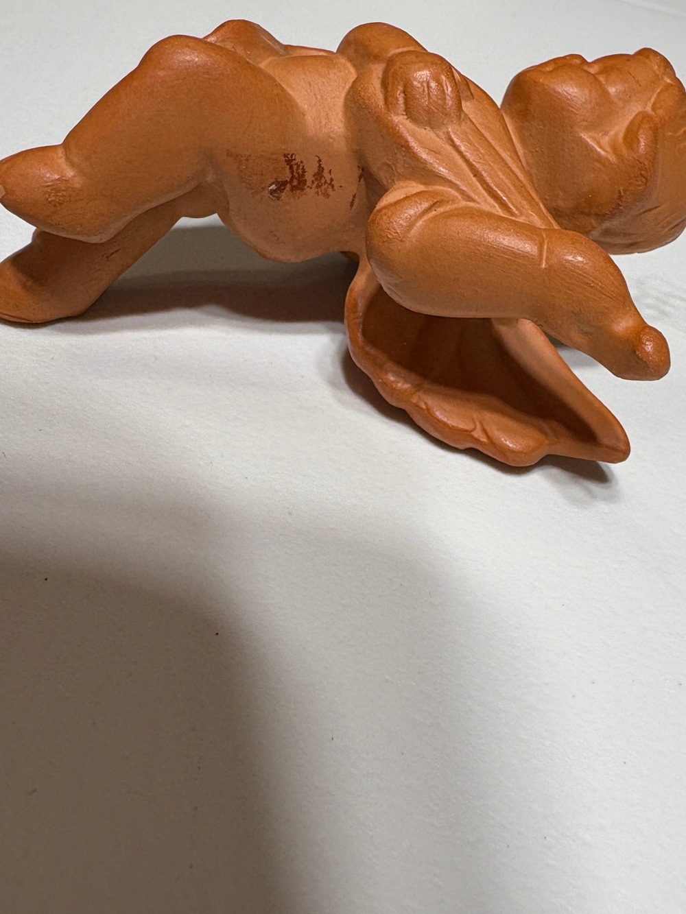 Vtg Cherub Terra Cotta Pottery Playing Musical Instrument  Italy 3" Ornament - Picture 2 of 4